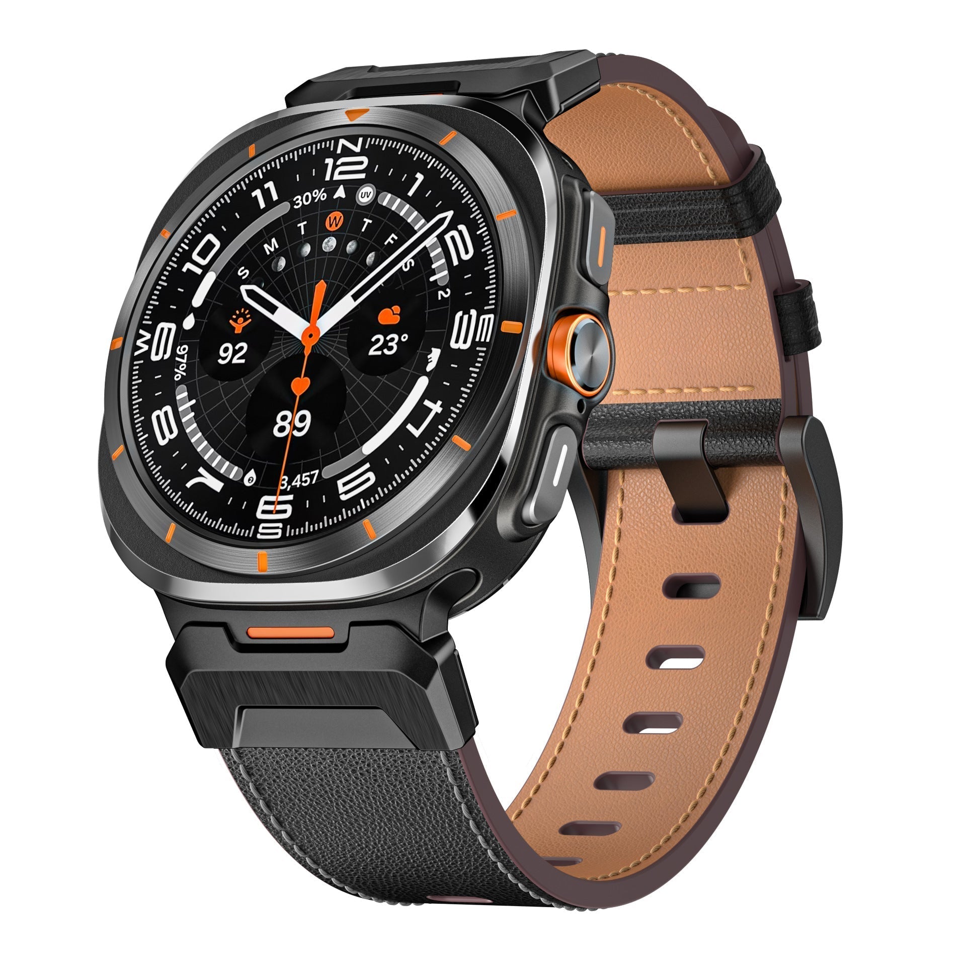Taktiskt läderarmband för Samsung Watch 7 Ultra