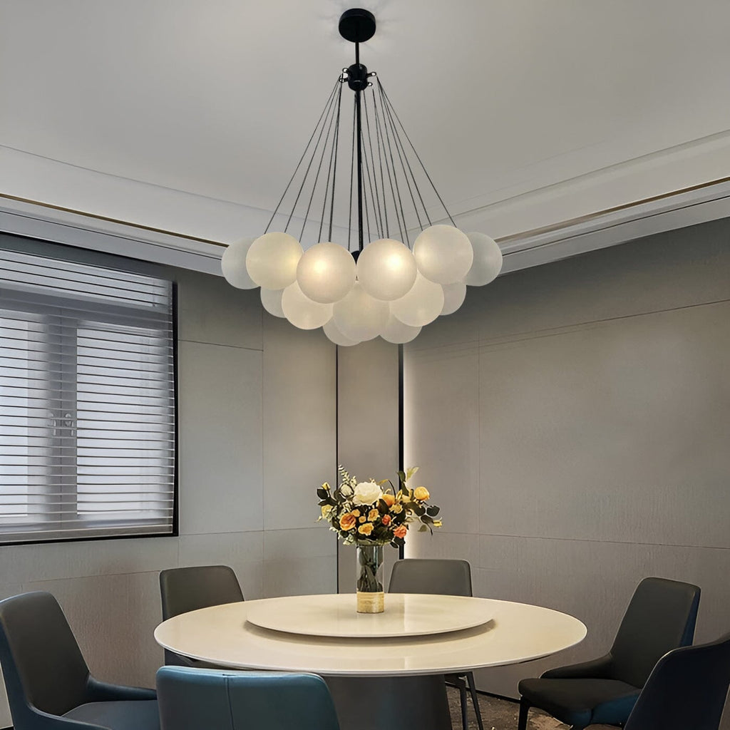 Lunera Frosted Globe Chandelier | Orntli