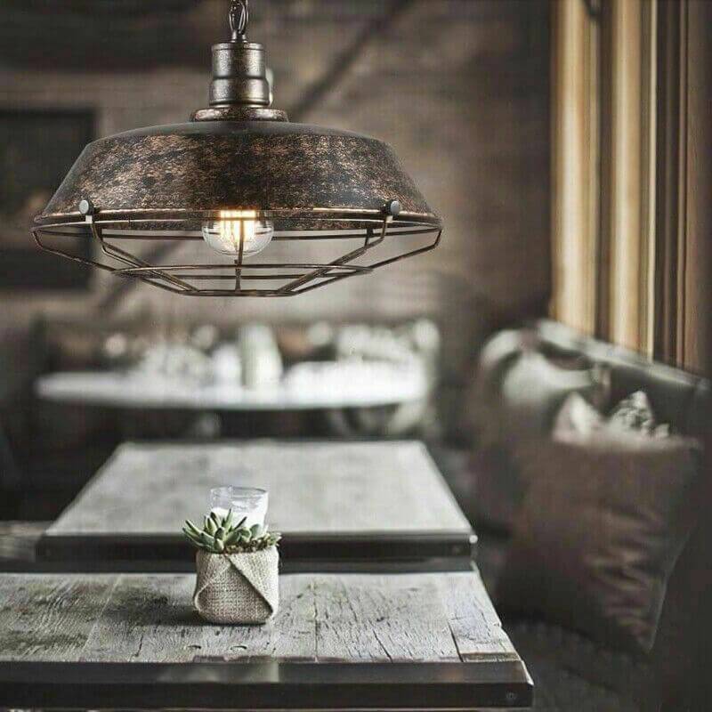 Black Industrial Pendant Light Shade — Epoch Rustic