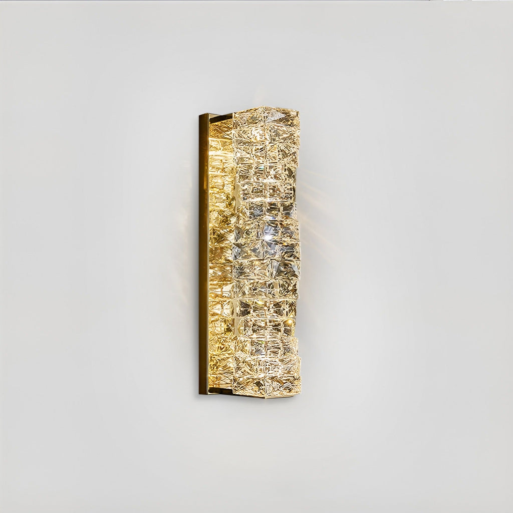 ルメニア 壁掛け灯 ステンレス鋼製 クリスタル装飾付き、三色の色温度