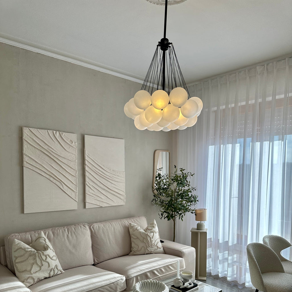 Lunera Frosted Globe Chandelier | Orntli