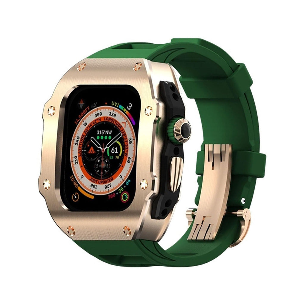 RM Vanguard Serie - Fluorkautschukband Edelstahlgehäuse für Apple Watch Ultra