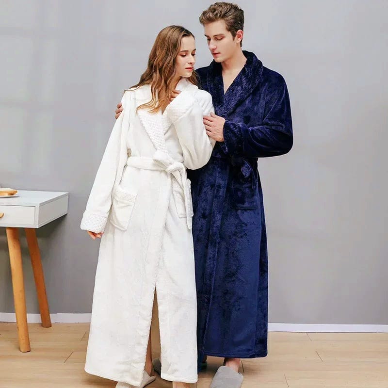 Unisex vinter luksus badekåpe for hjemmebruk og avslapningsklær