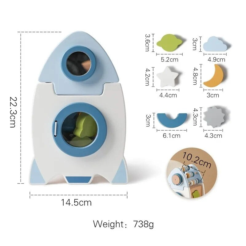 Woods™ Rocket Blocks - Dobrodružství ve hvězdném prachu - Dřevěná raketová hračka
