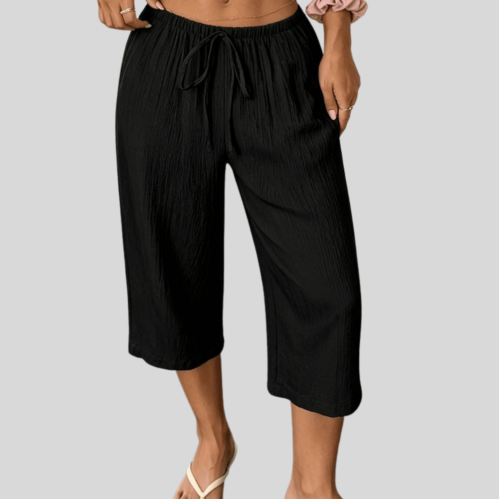Pantalon Capri large décontracté