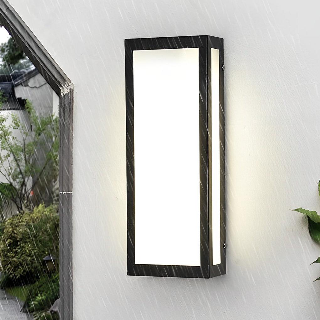 Obdélníkové nástěnné LED svítidlo Wealy — moderní venkovní design