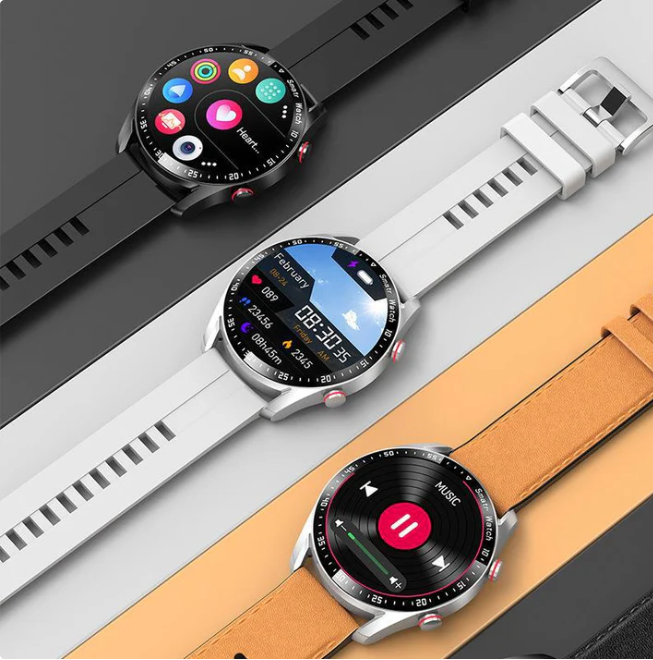 Zenorix 防水男士智能手表，带心电图、光电容积描记法心率和血氧监测