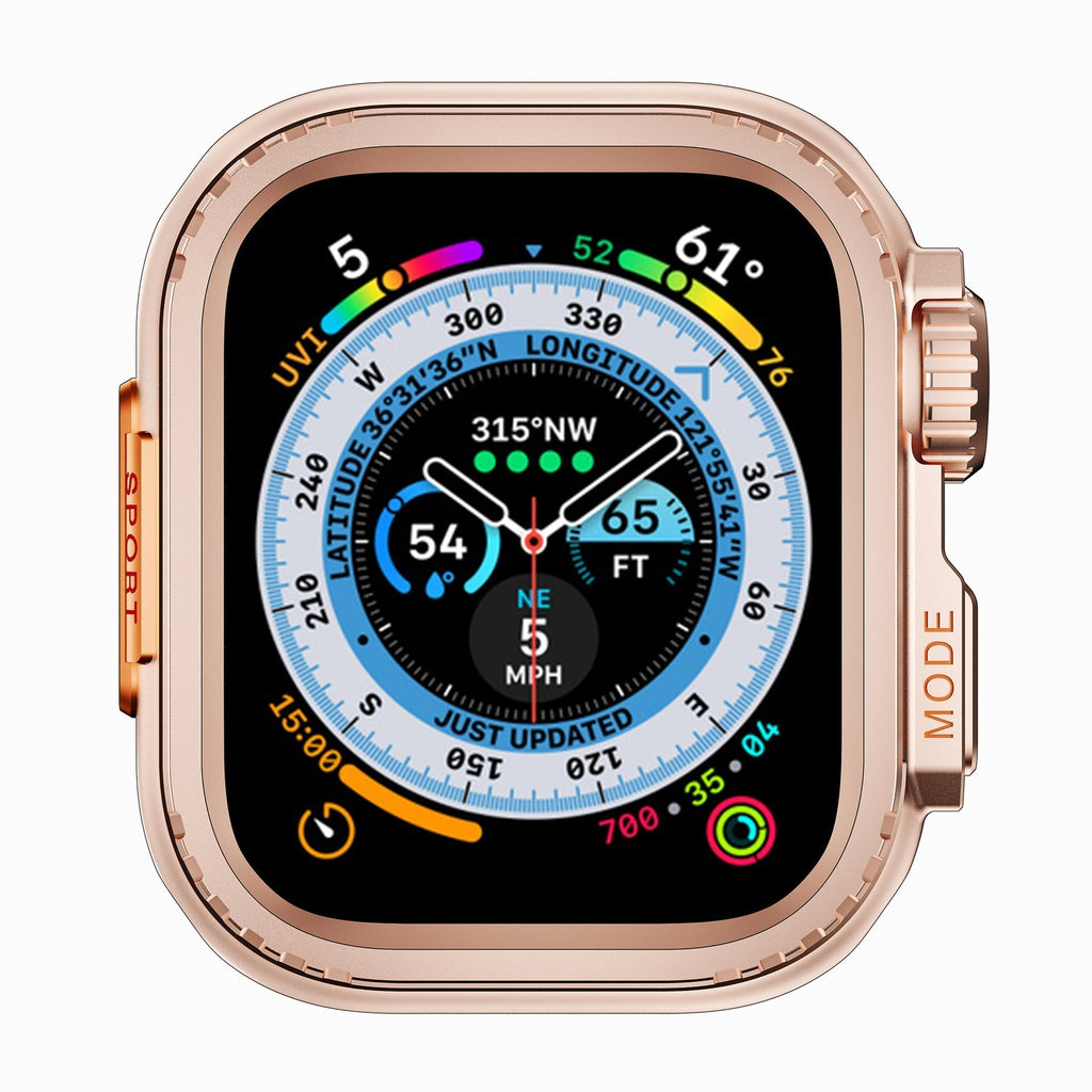 ULTRA LOOK-Caixa Robusta de Liga de Titânio para Relógio Apple