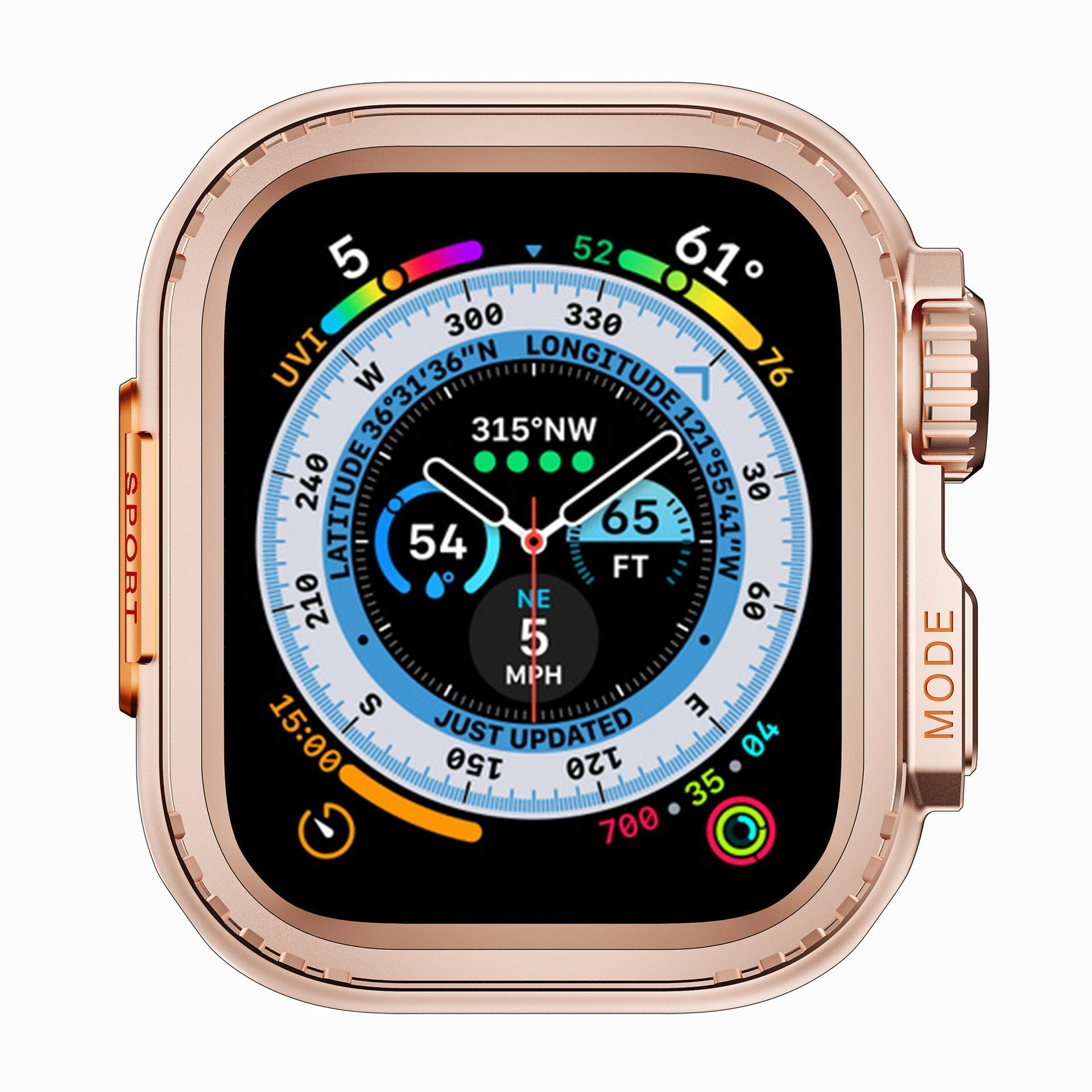 ULTRA LOOK-Caixa Robusta de Liga de Titânio para Relógio Apple