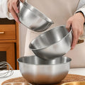 Set di 3 ciotole da cucina in acciaio inox