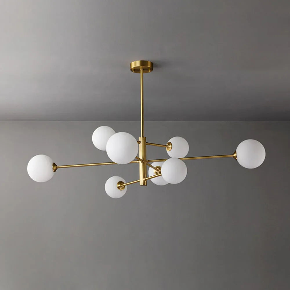 Lámpara colgante Valentina con pantalla de vidrio moderna — lámpara de techo cableada regulable, cobre/negro