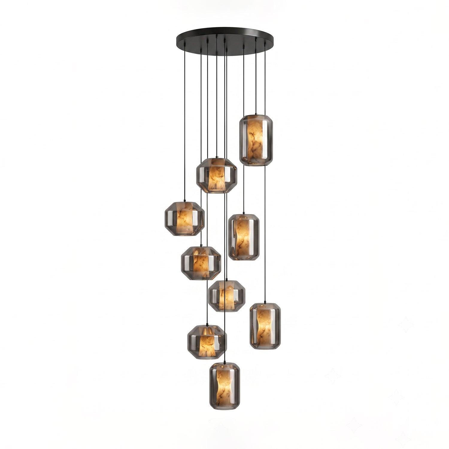 Alabaster Glass Cylinder Pendant Light - Vakkerlight