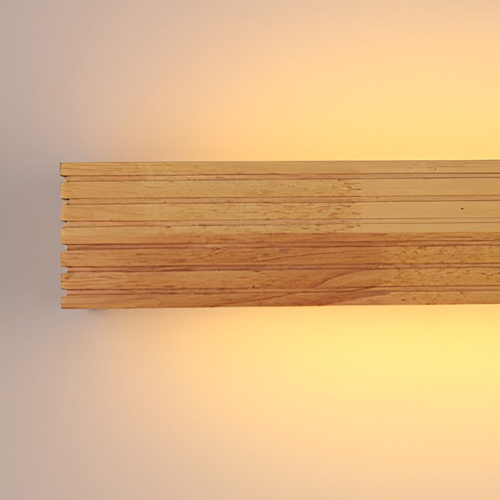 GlowWood – obdélníkové voděodolné LED osvětlení zrcadla v severském stylu na stěnu