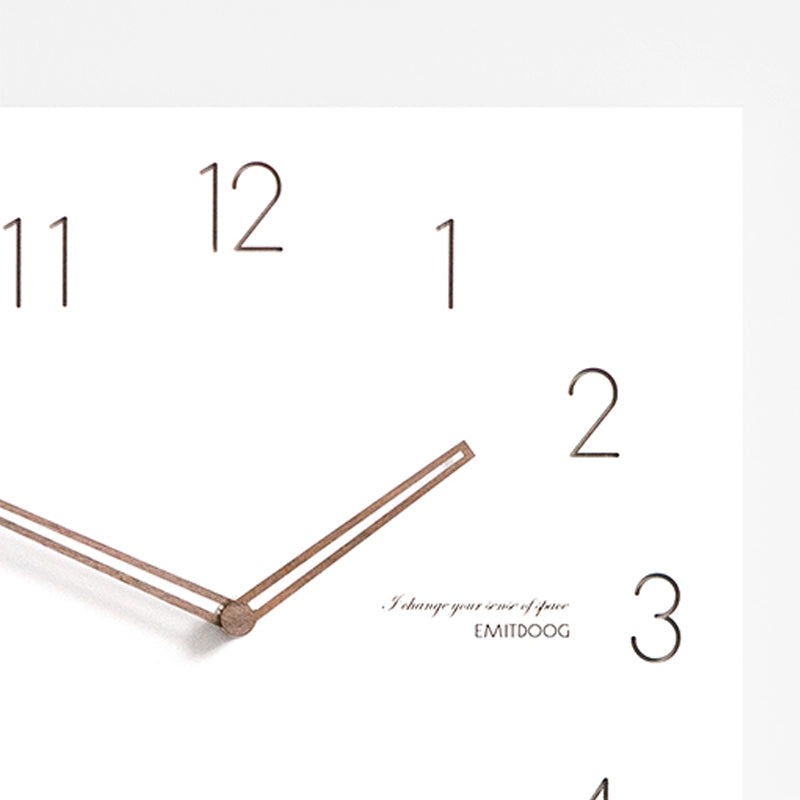 Reloj de Pared Cuadrángulo Blanco Serie