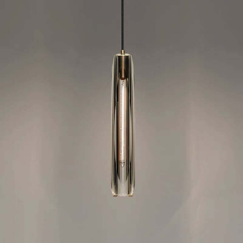 June Brass Designer Glass Pendant Lamp Smoky - Neutralighting