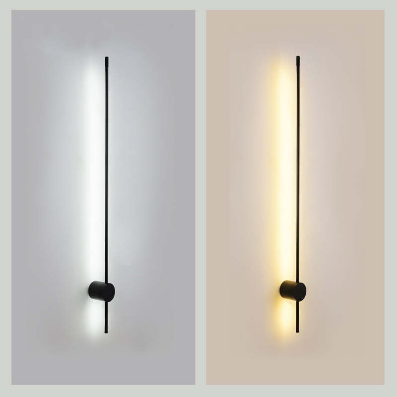 Arisha zwarte led-wandleeslamp – modern minimalistisch profiel