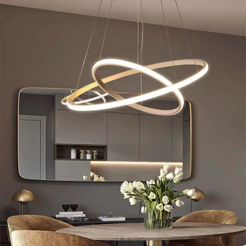 Zin Modern Ring Pendant Light — DImmable Ceiling Fixture, 2/3/4 Rings