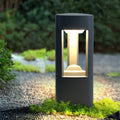 Ray Contemporary Metal Triangular Hollow Outdoor Path Light, Black - Neutralighting