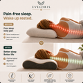 Ergonomikus memóriahabos párna – pillangóforma, nyaktámasz, mosható huzat