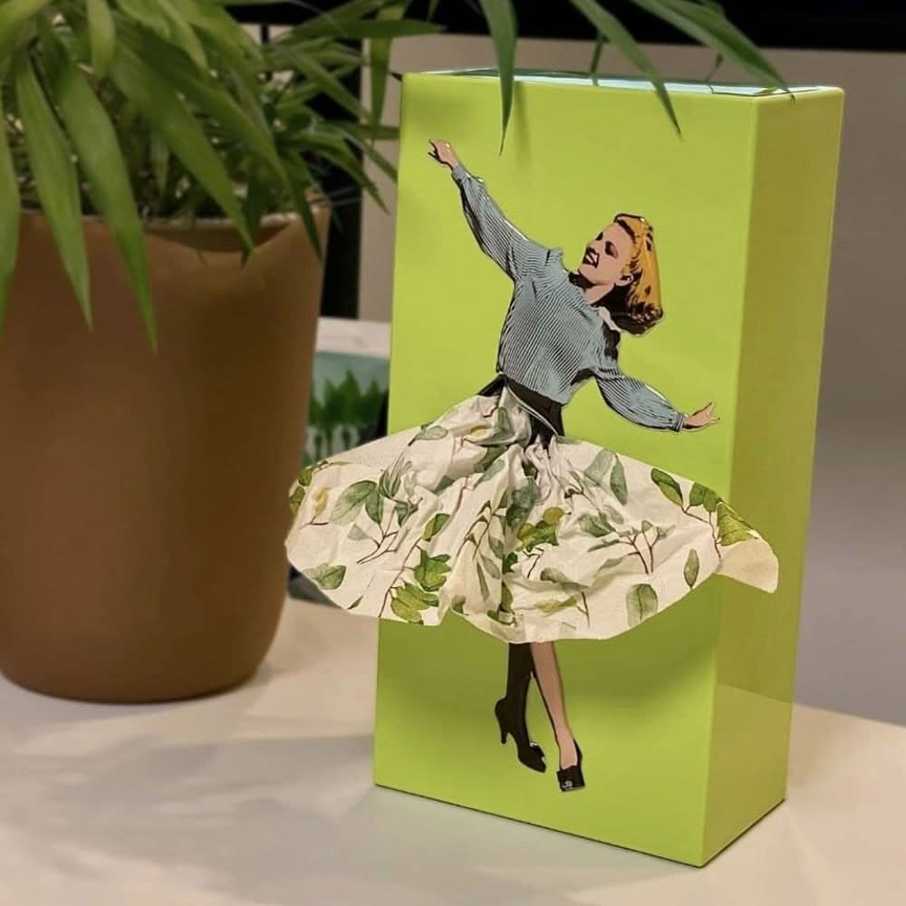 Boîte à mouchoirs ludique pour une décoration intérieure créative