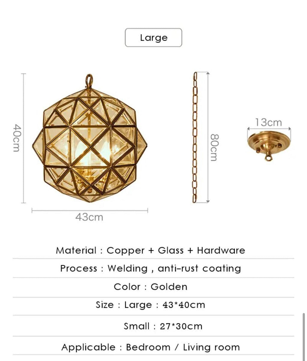 Vrimlo Polygon Glaspendel