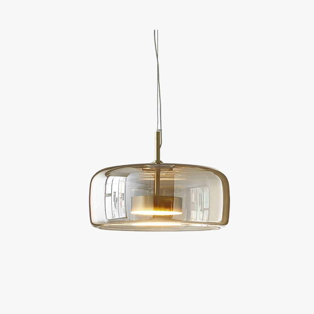 Elara | Vintage stílusú LED függeszték arany és üveg díszítéssel | Orntli