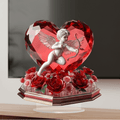 AmourAura romantische Amor-Dekoration mit Rosenherz zum Valentinstag