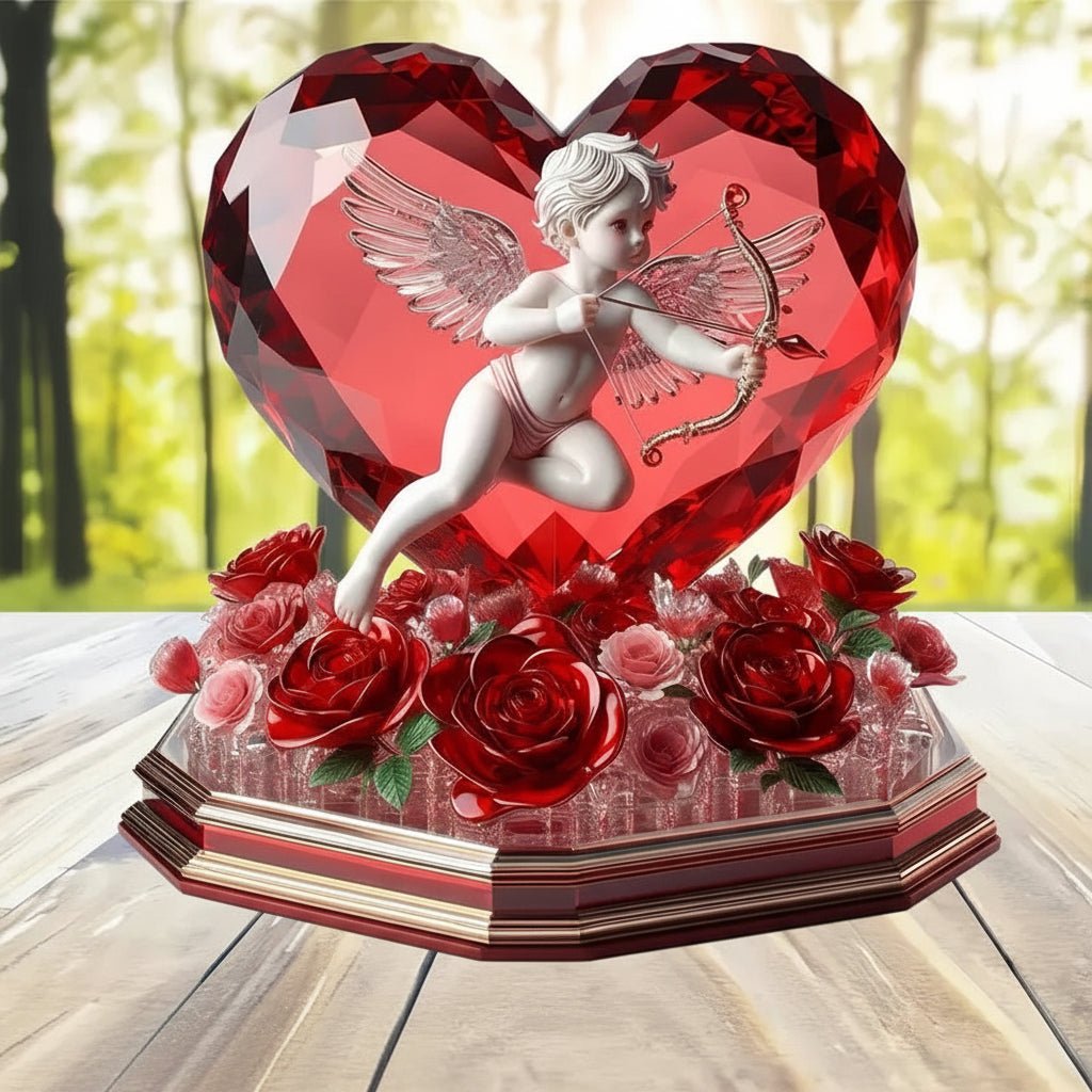 AmourAura romantische Amor-Dekoration mit Rosenherz zum Valentinstag