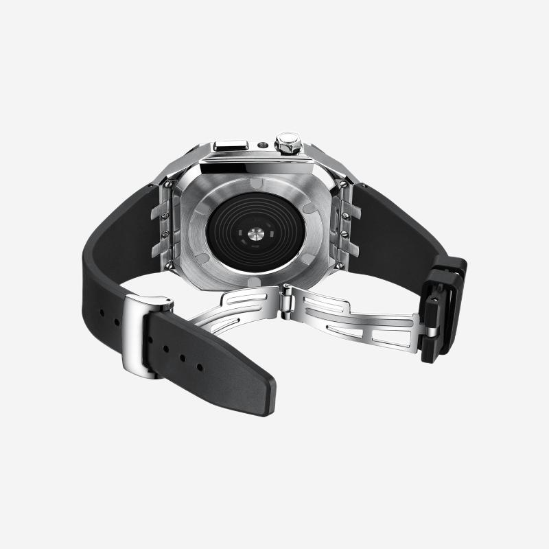 Kit de Retrofit AP9006 com Bracelete de Silicone e Caixa em Aço Inoxidável para Apple Watch