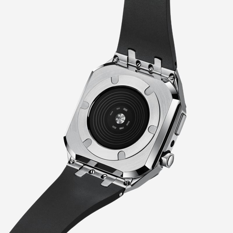 Kit de Retrofit AP9006 com Bracelete de Silicone e Caixa em Aço Inoxidável para Apple Watch