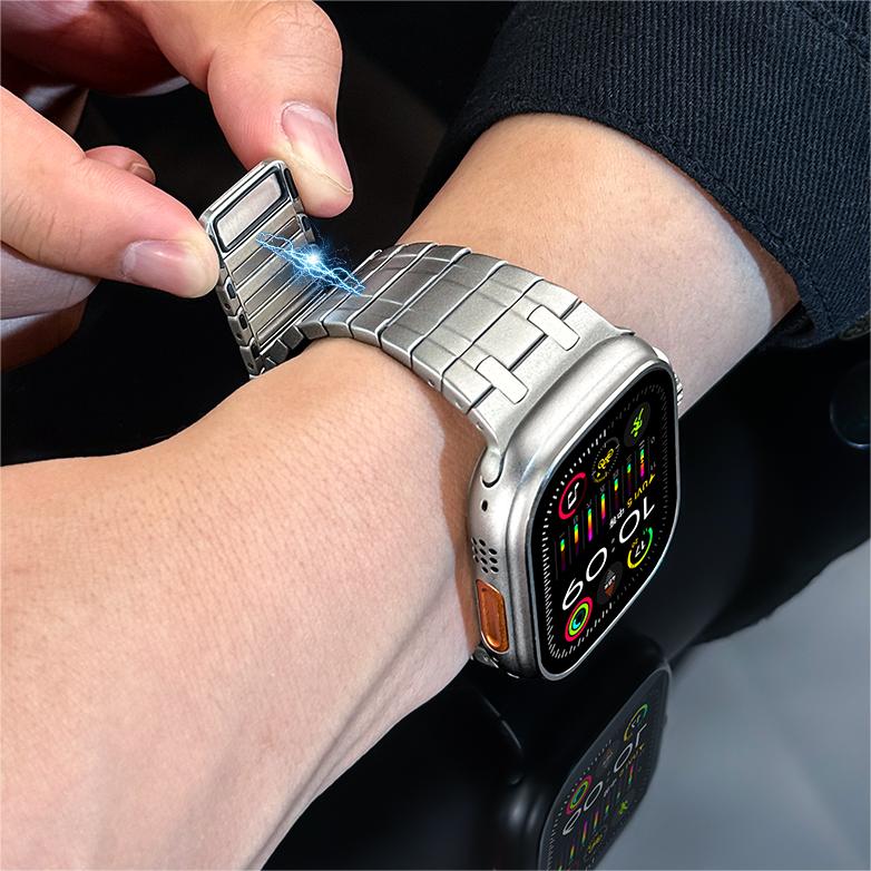 Banda magnética AP de acero inoxidable esmerilado para Apple Watch