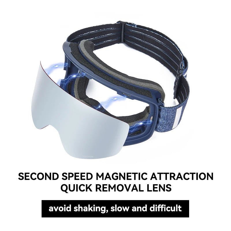Maschera da sci magnetica PolarShift a doppio strato antiappannamento con protezione UV400