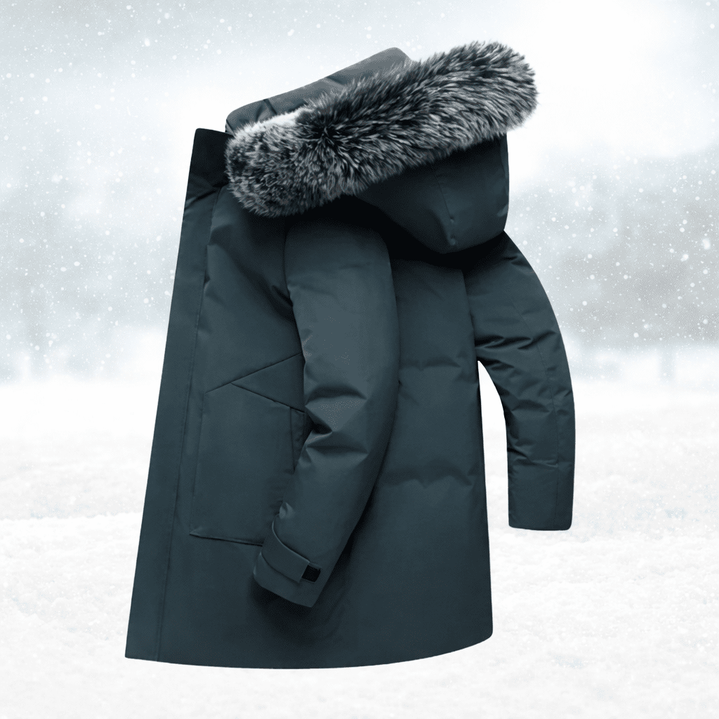 FrostGuard Windproof Winter Parka For Men Insulated Lining Warmth
