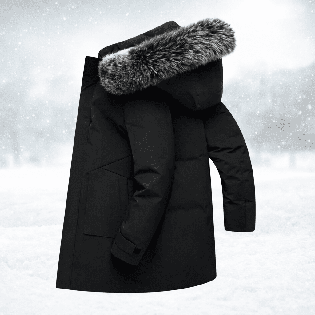 FrostGuard Windproof Winter Parka For Men Insulated Lining Warmth