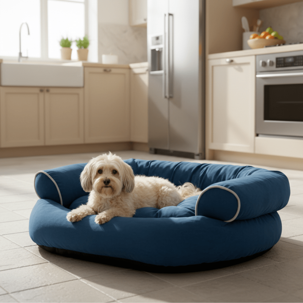 Ortopedyczna sofa dla psa CozyPaws z wysokimi bokami dla niespokojnych i starszych psów
