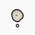 Abstrakte Verzerrte Stille Wanduhr - Modernes Minimalistisches Pendel-Design