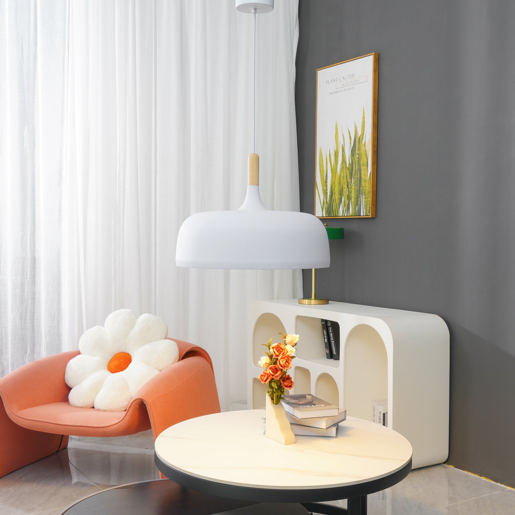Meşe palamudu sarkıt lamba — minimalist İskandinav tarzı