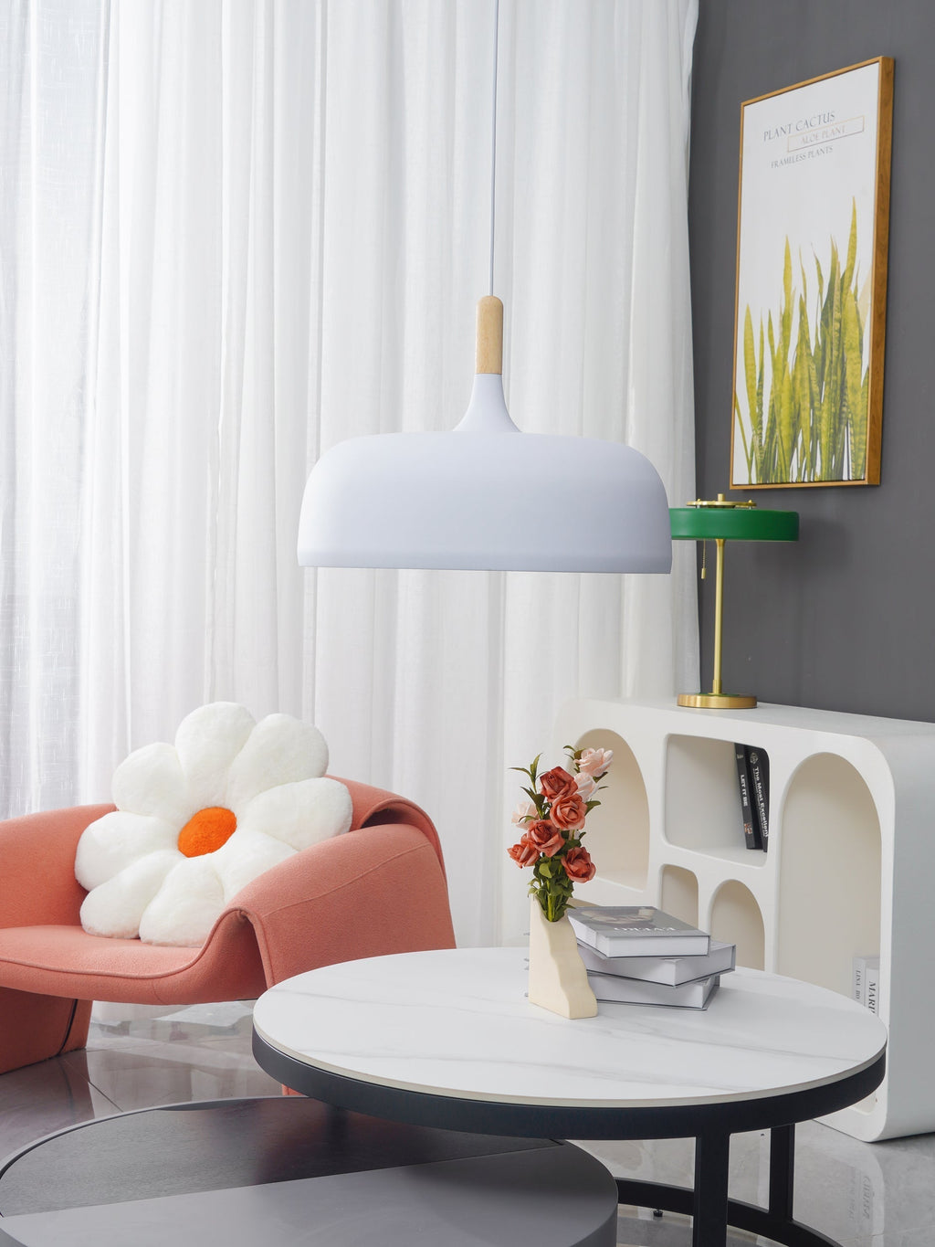 Meşe palamudu sarkıt lamba — minimalist İskandinav tarzı