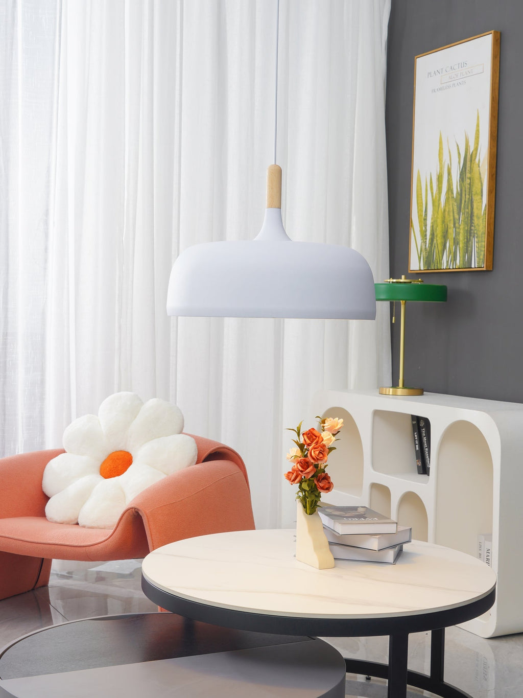 Meşe palamudu sarkıt lamba — minimalist İskandinav tarzı