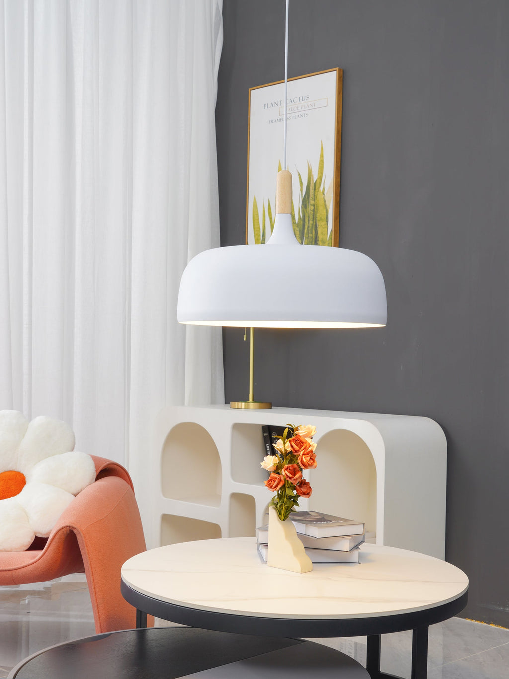 Meşe palamudu sarkıt lamba — minimalist İskandinav tarzı