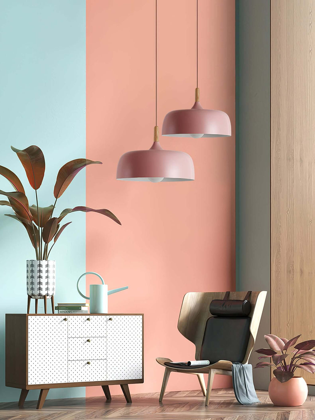 Meşe palamudu sarkıt lamba — minimalist İskandinav tarzı