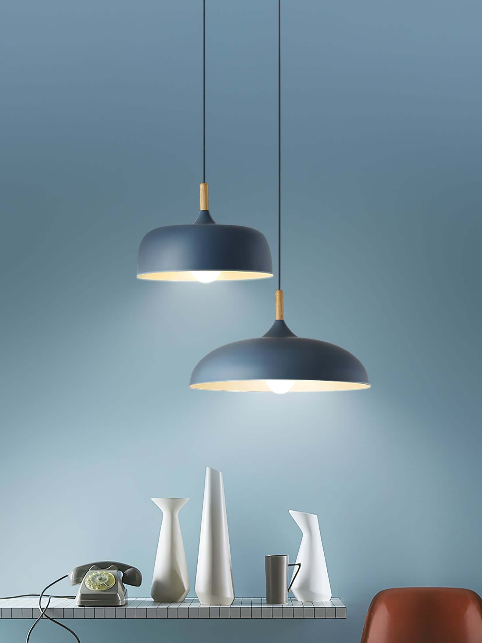 Meşe palamudu sarkıt lamba — minimalist İskandinav tarzı