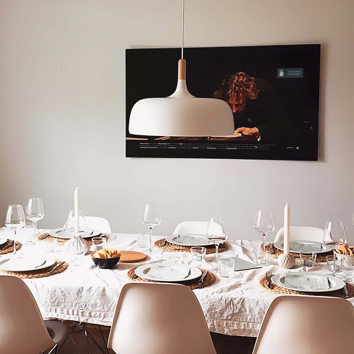 Meşe palamudu sarkıt lamba — minimalist İskandinav tarzı