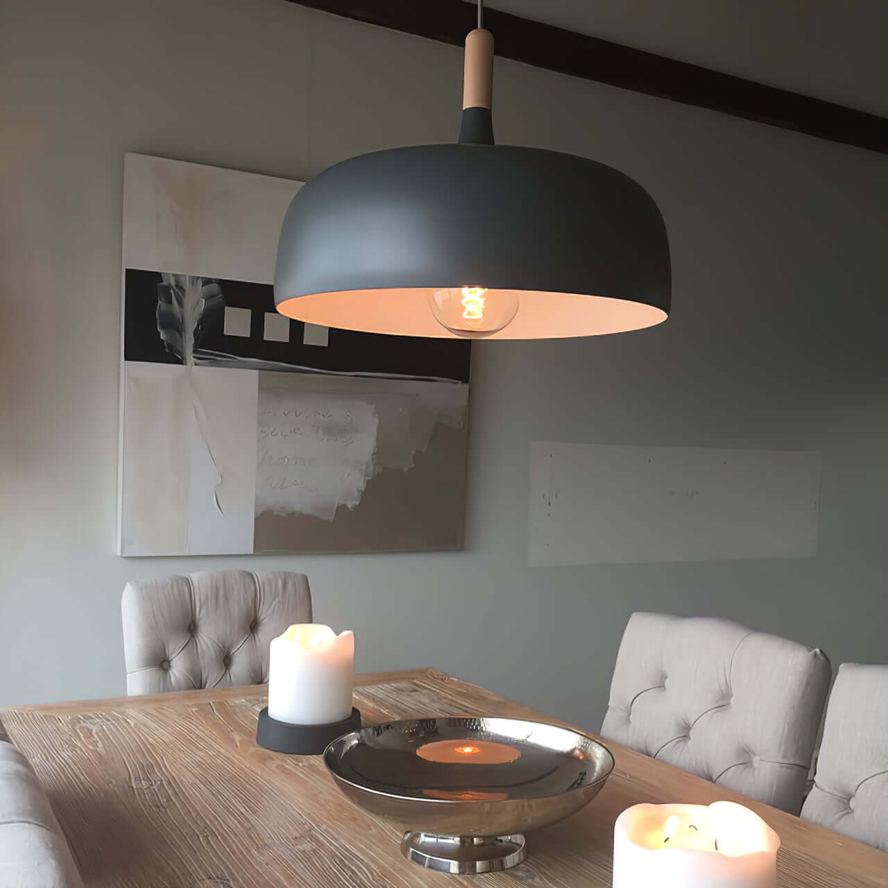 Meşe palamudu sarkıt lamba — minimalist İskandinav tarzı