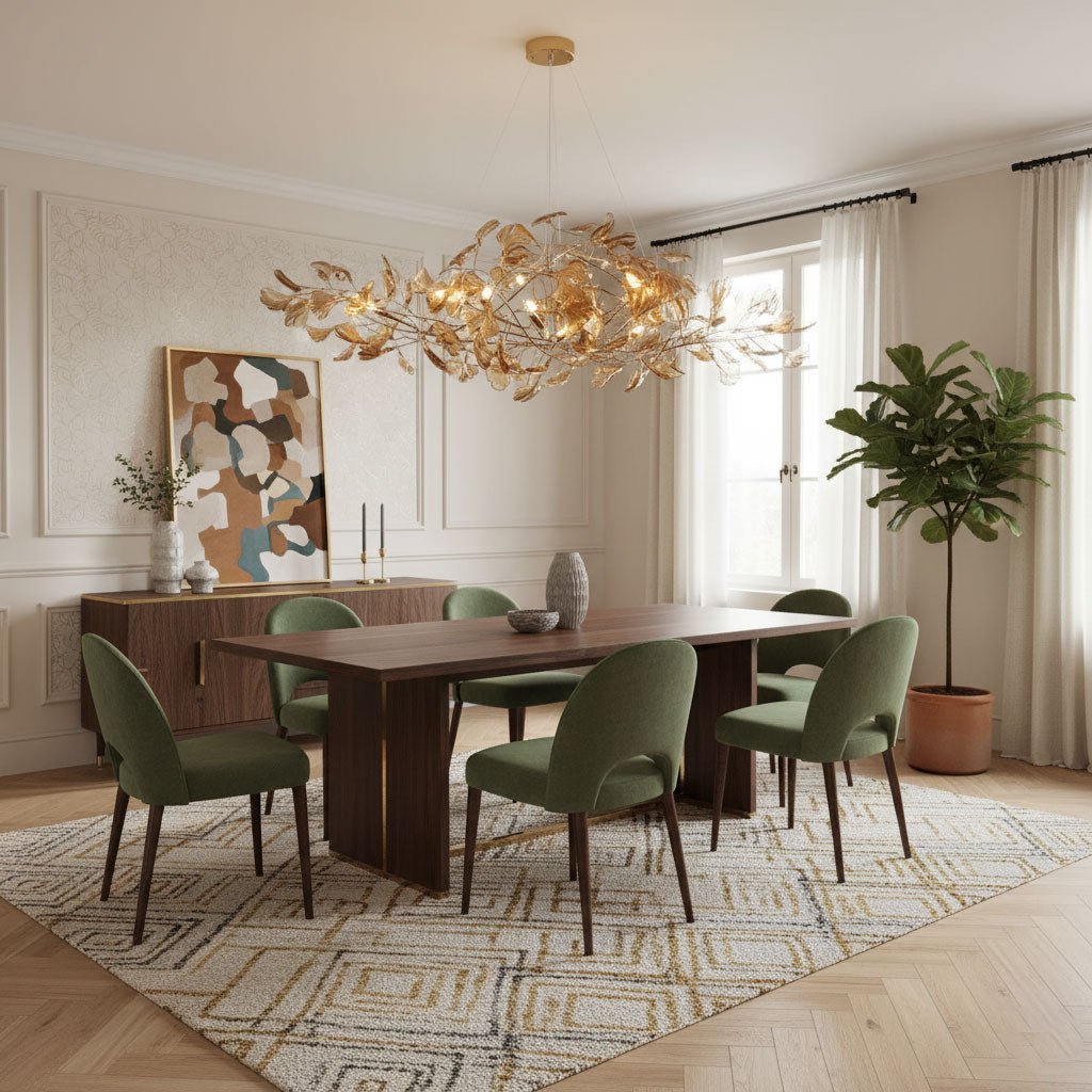 Acrylic Ginkgo Leaf Chandelier — Linear Pendant Light
