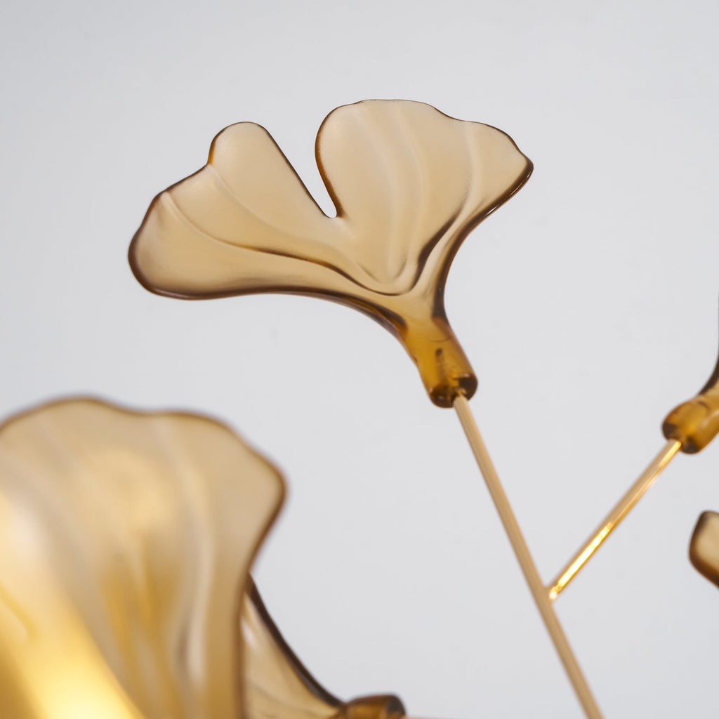 Acrylic Ginkgo Leaf Chandelier — Linear Pendant Light