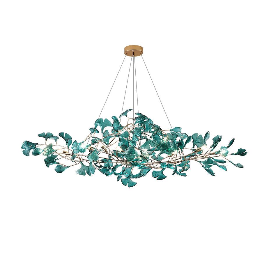 Acrylic Ginkgo Leaf Chandelier — Linear Pendant Light