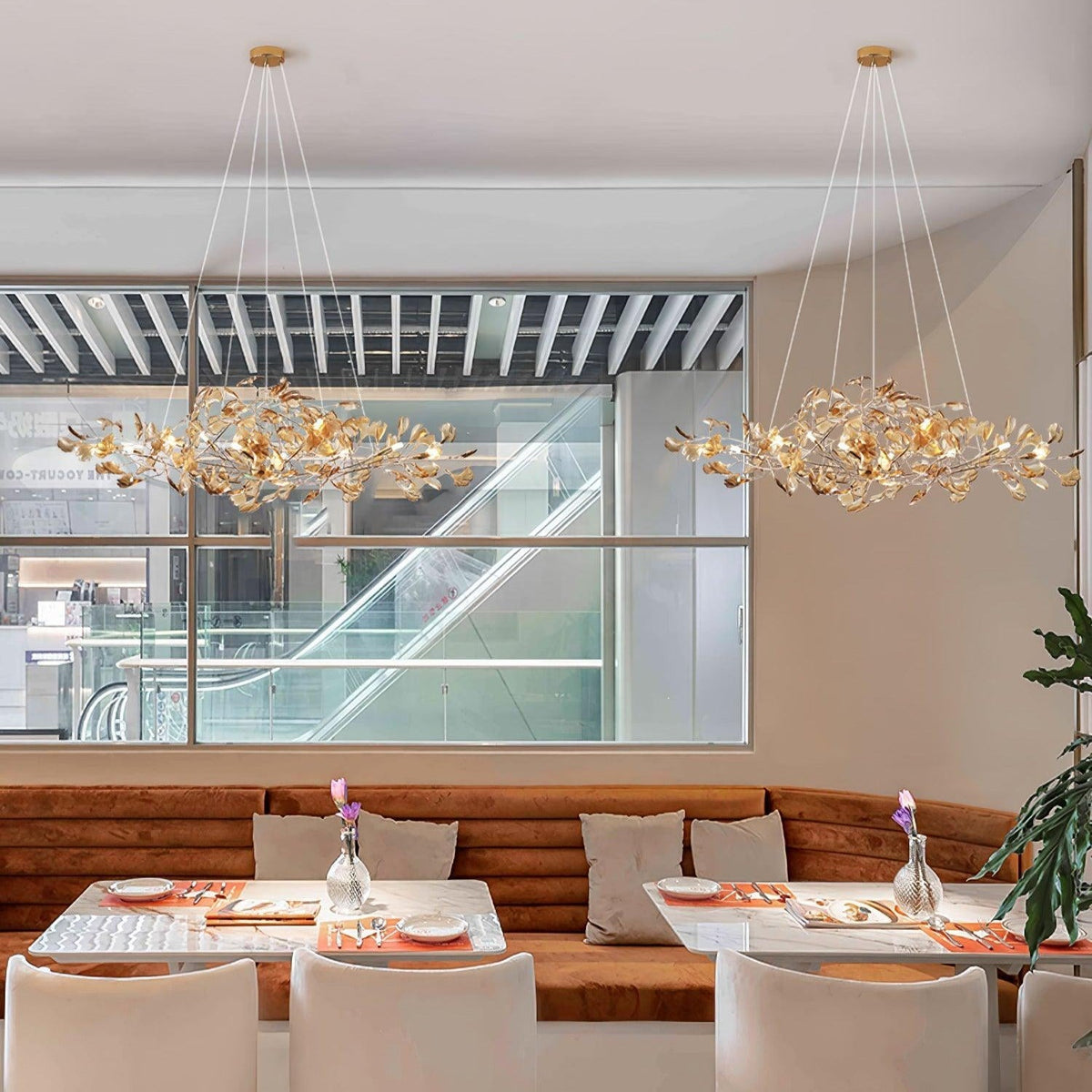 Ava Ginkgo Leaf Ceiling Chandeliers