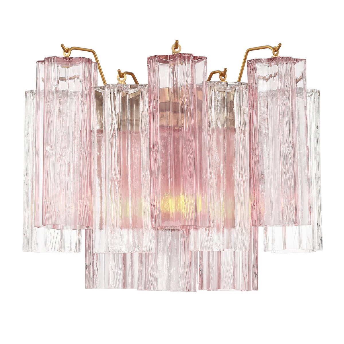 Aurora Wall Light Tronchi Glass Tube Tiered Amber Modern - Neutralighting