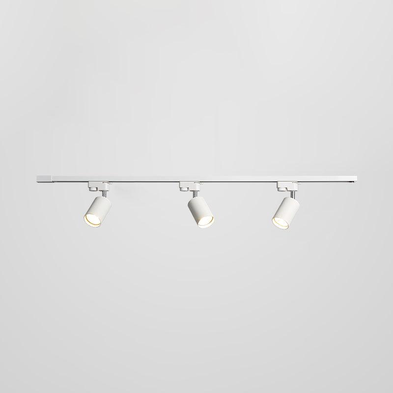 Regulowana sufitowa lampa na szynie z reflektorem — przegub obrotowy 325°, skupiona wiązka 24°